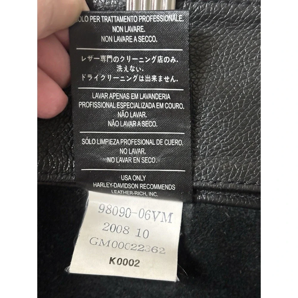 Harley-Davidson Leather Chaps Mens XL Black Riding Gear Motorcycle Biker Pants - Picture 12 of 13